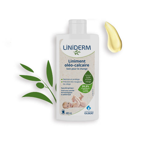 Gilbert Liniderm Liniment Oléo-Calcaire - 480 ml - Produit bébé Kidilo disponible sur kidilo.ma, site officiel au Maroc