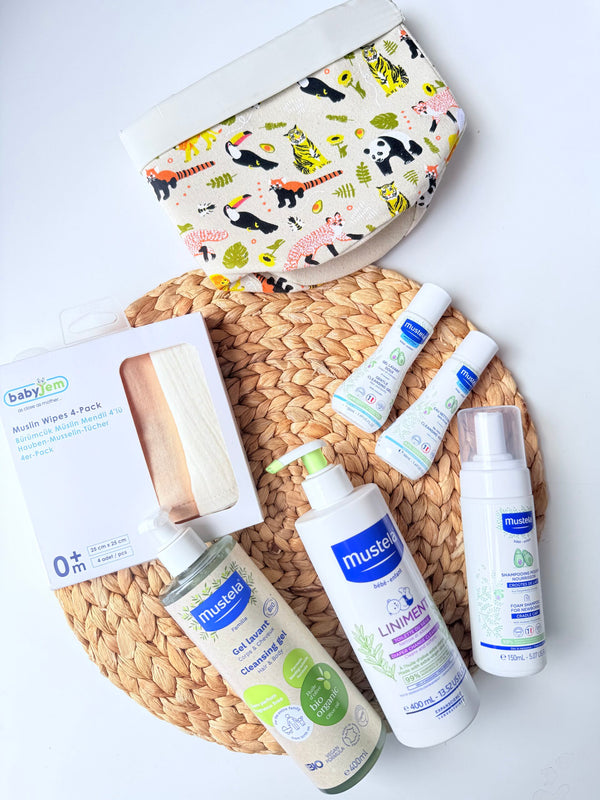 Offre pack Essentiel Bio Mustela - Échantillons Cliniques & Pochette de Change Offerts