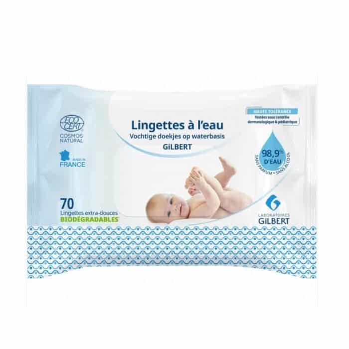 Lingettes bébé a l'eau 100% naturelles - Gilbert - Produit bébé Kidilo disponible sur kidilo.ma, site officiel au Maroc