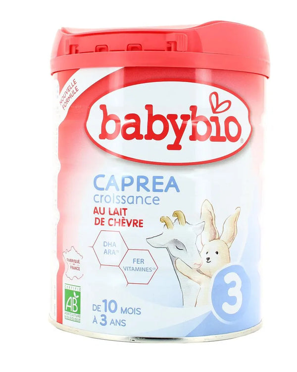 Babybio Caprea 3 au lait infantile de chèvre 800g Babybio - Produit bébé Kidilo disponible sur kidilo.ma, site officiel au Maroc