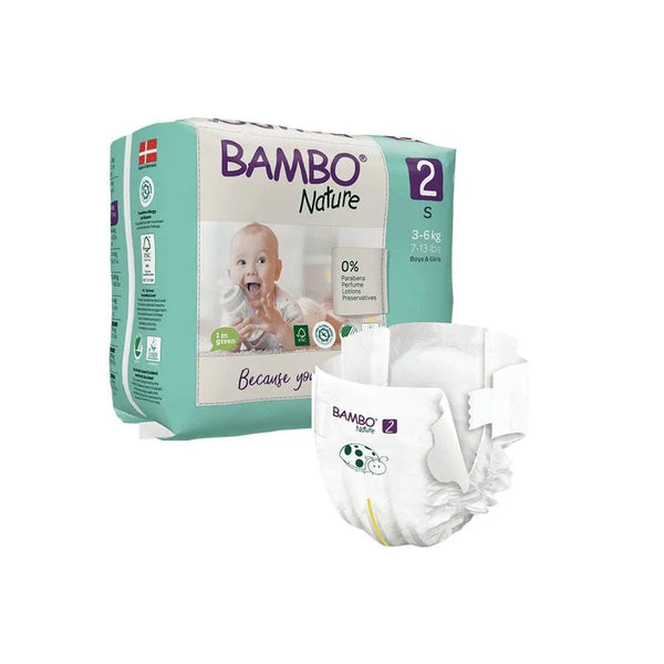 Couches bébé - Bambo Nature taille 2/ 3-6kg 30unités - Produit bébé Kidilo disponible sur kidilo.ma, site officiel au Maroc
