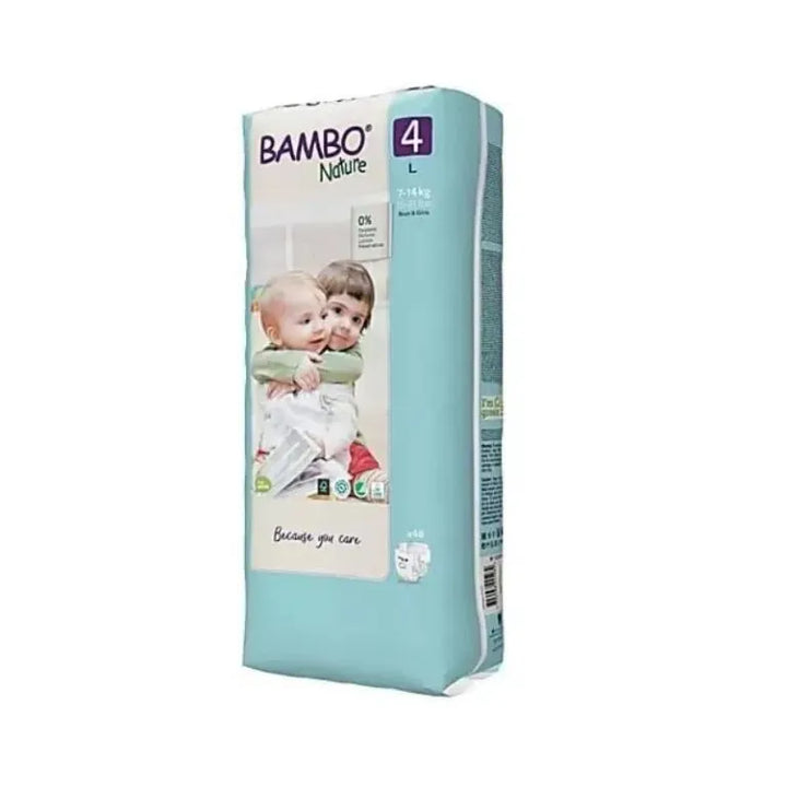 Couches bébé - Bambo Nature taille 4 de 7-14kg 48unités - Produit bébé Kidilo disponible sur kidilo.ma, site officiel au Maroc