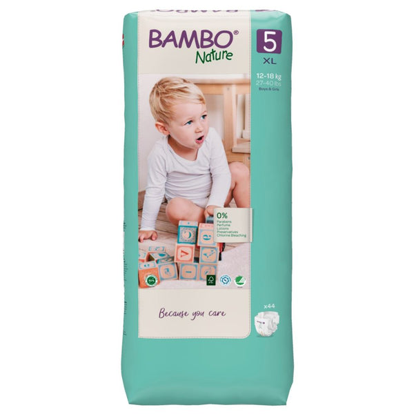 Couches bébé - Bambo Nature taille 5/ 12-18kg 44unités - Produit bébé Kidilo disponible sur kidilo.ma, site officiel au Maroc