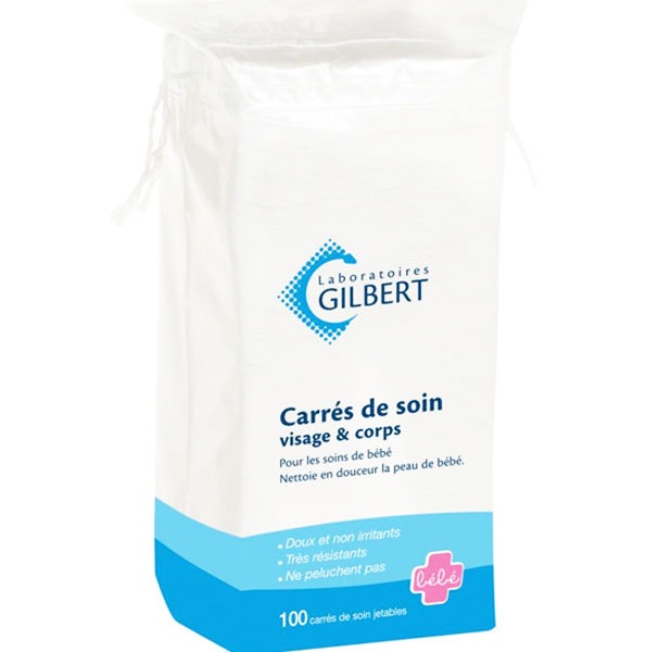 Gilbert - 100 carrés de soin visage et corps - Produit bébé Kidilo disponible sur kidilo.ma, site officiel au Maroc