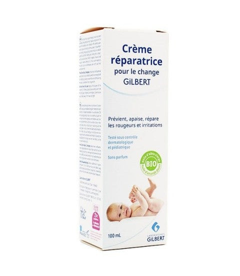 Crème Réparatrice pour le Change Bio 100ml - Gilbert - Produit bébé Kidilo disponible sur kidilo.ma, site officiel au Maroc