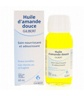 Huile d'amande douce 60ml - Gilbert - Produit bébé Kidilo disponible sur kidilo.ma, site officiel au Maroc