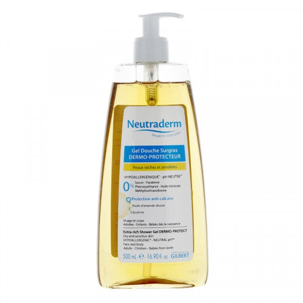 Neutraderm Gel douche surgras dermo-protecteur 500 ml- GILBERT - Produit bébé Kidilo disponible sur kidilo.ma, site officiel au Maroc