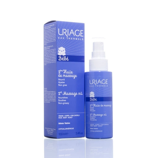 1ére huile de massage 100ml - Uriage - Produit bébé Kidilo disponible sur kidilo.ma, site officiel au Maroc