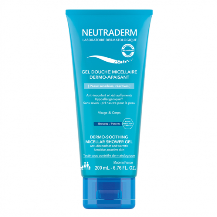 Gel douche micellaire dermo apaisant  visage et corps 200ml- Gilbert - Produit bébé Kidilo disponible sur kidilo.ma, site officiel au Maroc