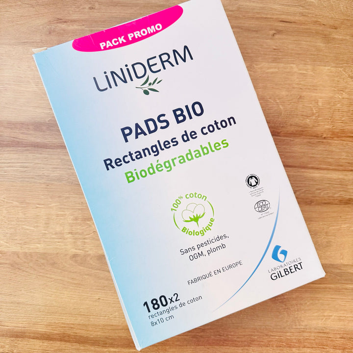 Gilbert – Pack XXL Rectangles de Coton Pads Bio – 360 unités - Produit bébé Kidilo disponible sur kidilo.ma, site officiel au Maroc