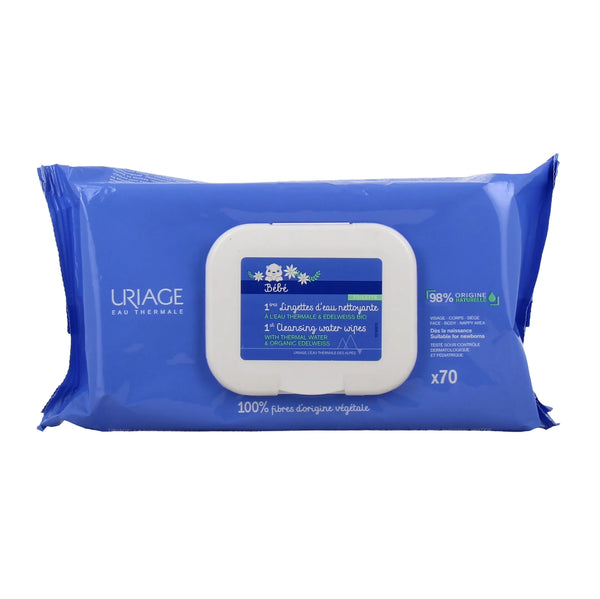 Lingettes nettoyantes extradouces - Uriage - Produit bébé Kidilo disponible sur kidilo.ma, site officiel au Maroc