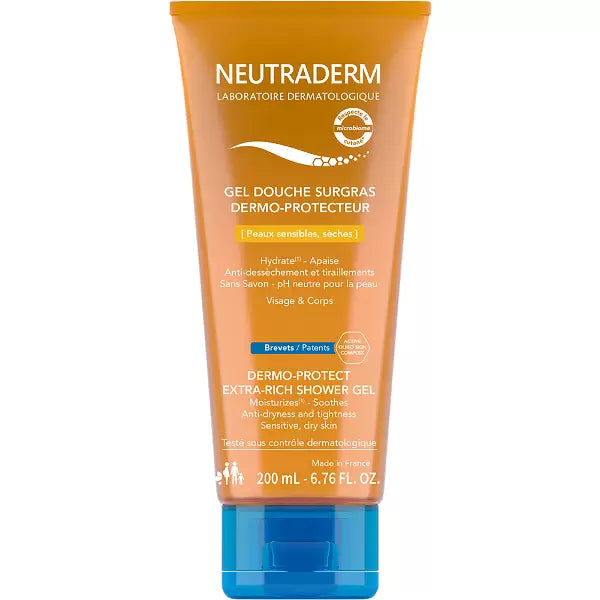 Neutraderm Gel douche surgras dermo protecteur 200ml - Gilbert - Produit bébé Kidilo disponible sur kidilo.ma, site officiel au Maroc