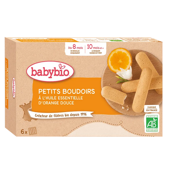 BabyBio Boudoirs Fleurs d'Oranger Babybio 120g - Produit bébé Kidilo disponible sur kidilo.ma, site officiel au Maroc