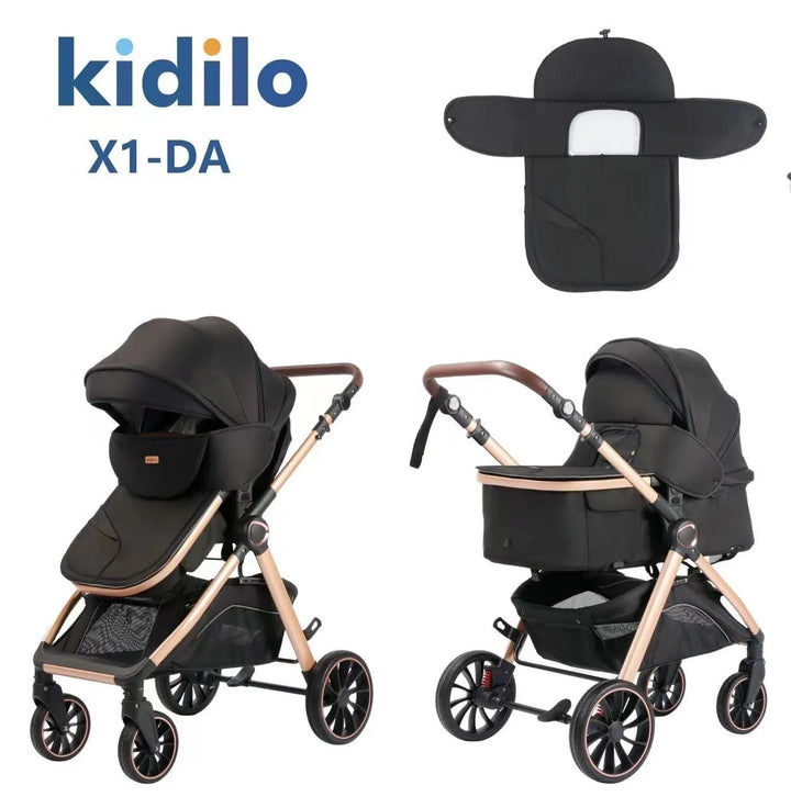 Poussette 2en1 réversible + sac a langer – kidilo - Produit bébé Kidilo disponible sur kidilo.ma, site officiel au Maroc