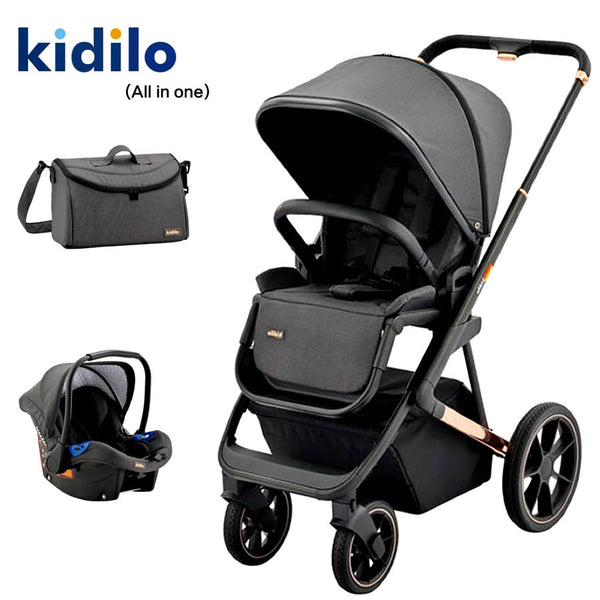 Poussette Deluxe modulaire tout en 1- Kidilo - Produit bébé Kidilo disponible sur kidilo.ma, site officiel au Maroc