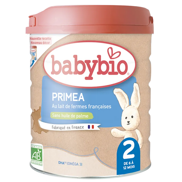 Babybio Lait en poudre primea 2 - 800g (+6mois) - Produit bébé Kidilo disponible sur kidilo.ma, site officiel au Maroc