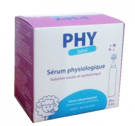 Sérum physiologique 5ml boite de 20 - GILBERT - Produit bébé Kidilo disponible sur kidilo.ma, site officiel au Maroc