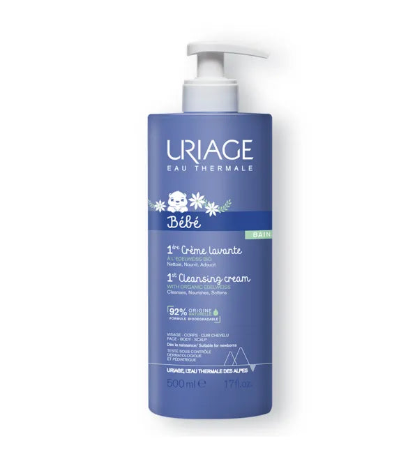 Uriage Crème lavante bébé 500ml - Produit bébé Kidilo disponible sur kidilo.ma, site officiel au Maroc